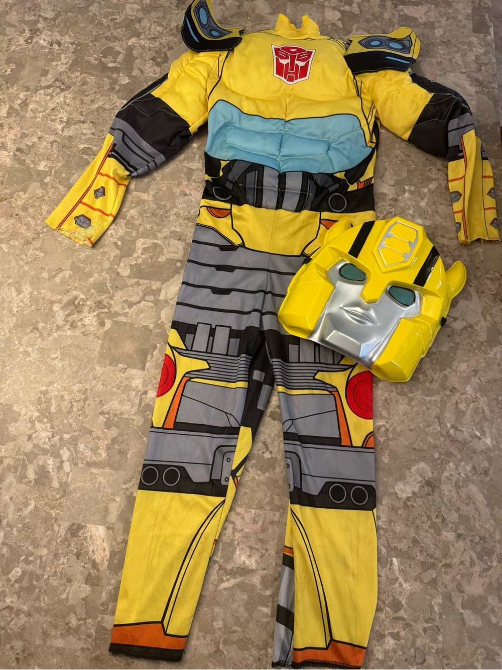 kids Transformers Bumblebee costume with mask - S (4/6)